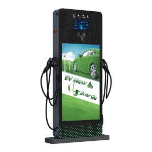 14KW Pillar AC Dual Gun Advertising Charging Station